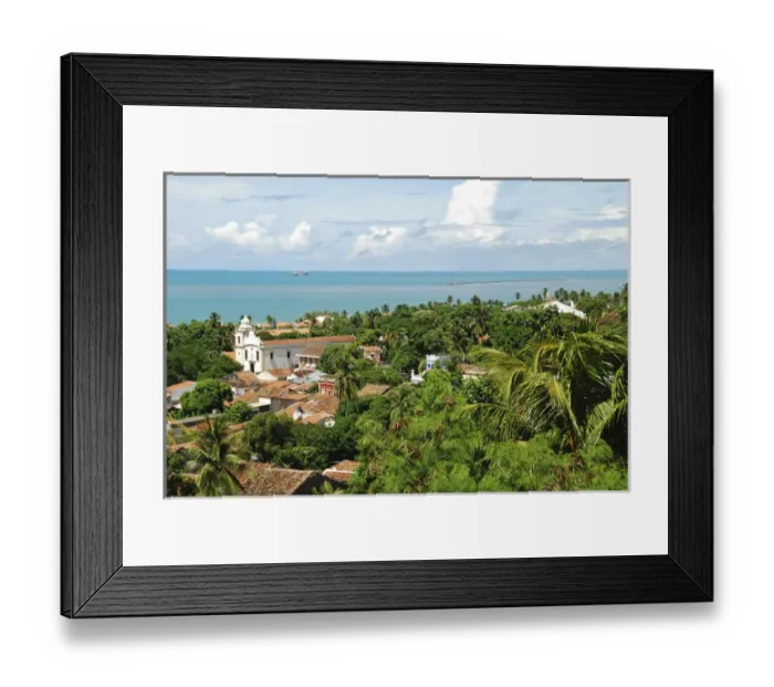 Framed Print : Brazil, Pernambuco, Recife, Olinda, colonial churches by the turquoise ocean Framed Print : Brazil, Pernambuco, Recife, Olinda, colonial churches by the turquoise ocean