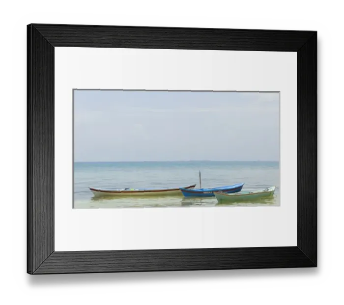 Framed Print : Colombia, San Bernardo Islands. Three small boats Framed Print : Colombia, San Bernardo Islands. Three small boats