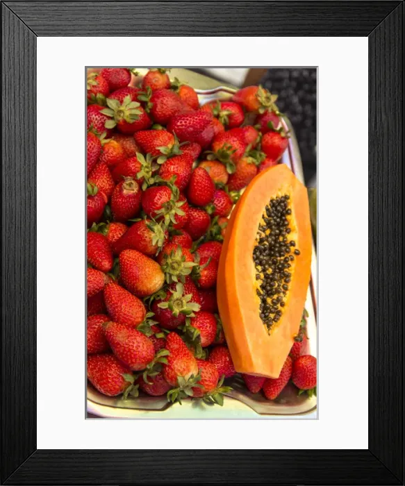 Framed Print : South America, Caribbean, Colombia, Cartagens, Fresh tropical fruit for sale in Framed Print : South America, Caribbean, Colombia, Cartagens, Fresh tropical fruit for sale in