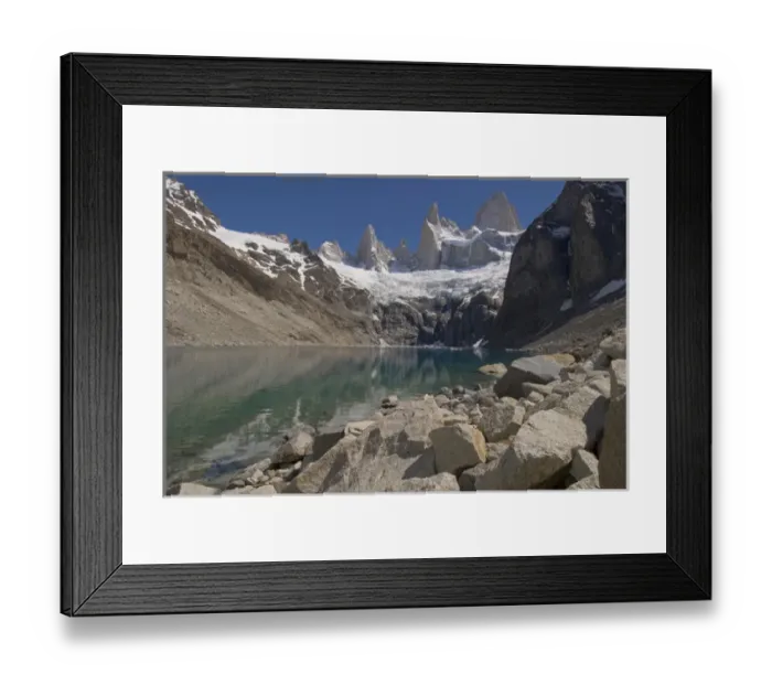 Framed Print : Cerro Fitzroy and Laguna Sucia, Los Glaciares National park, near El Chalten, Argentina