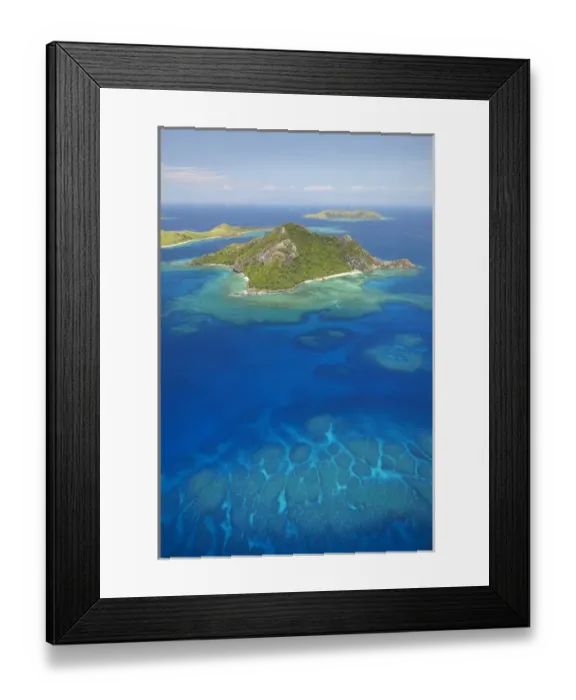 Framed Print : Monu Island, Mamanuca Islands, Fiji, South Pacific - aerial Framed Print : Monu Island, Mamanuca Islands, Fiji, South Pacific - aerial