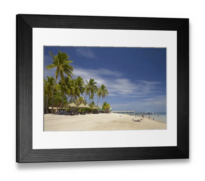 Framed Print : Plantation Island Resort, Malolo Lailai Island, Mamanuca Islands, Fiji, South Pacific