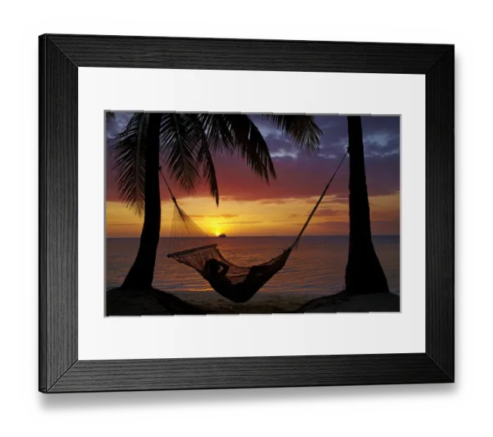 Framed Print : Hammock and sunset, Plantation Island Resort, Malolo Lailai Island, Mamanuca Islands Framed Print : Hammock and sunset, Plantation Island Resort, Malolo Lailai Island, Mamanuca Islands
