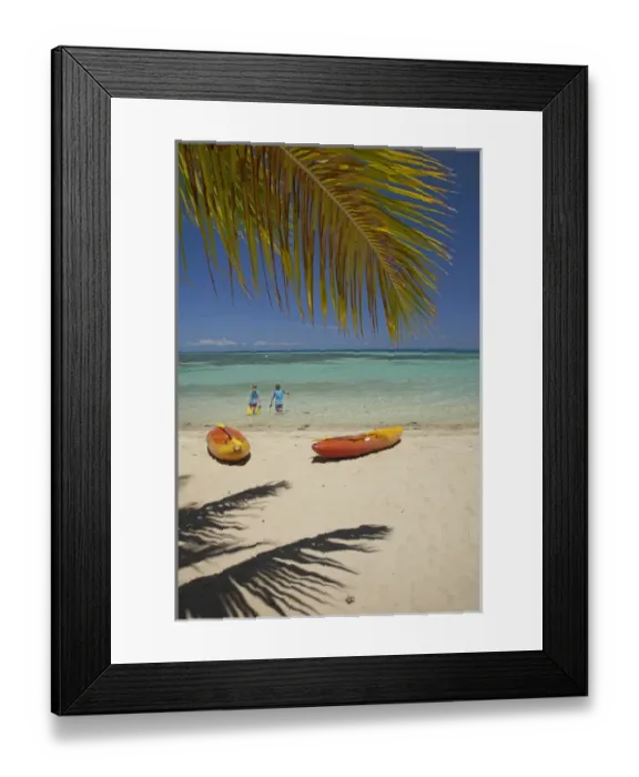 Framed Print : Children, kayaks and palm frond, Plantation Island Resort, Malolo Lailai Island, Mamanuca Islands Framed Print : Children, kayaks and palm frond, Plantation Island Resort, Malolo Lailai Island, Mamanuca Islands