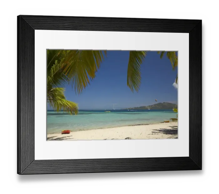 Framed Print : Beach and palm trees, Plantation Island Resort, Malolo Lailai Island, Mamanuca Islands Framed Print : Beach and palm trees, Plantation Island Resort, Malolo Lailai Island, Mamanuca Islands