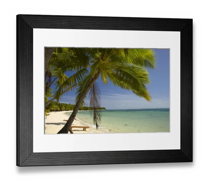 Framed Print : Beach and palm trees, Plantation Island Resort, Malolo Lailai Island, Mamanuca Islands Framed Print : Beach and palm trees, Plantation Island Resort, Malolo Lailai Island, Mamanuca Islands
