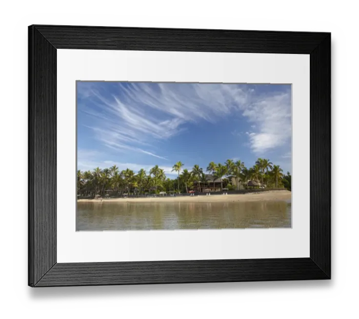 Framed Print : Beach at Outrigger on the Lagoon Resort, Coral Coast, Viti Levu, Fiji, South Pacific
