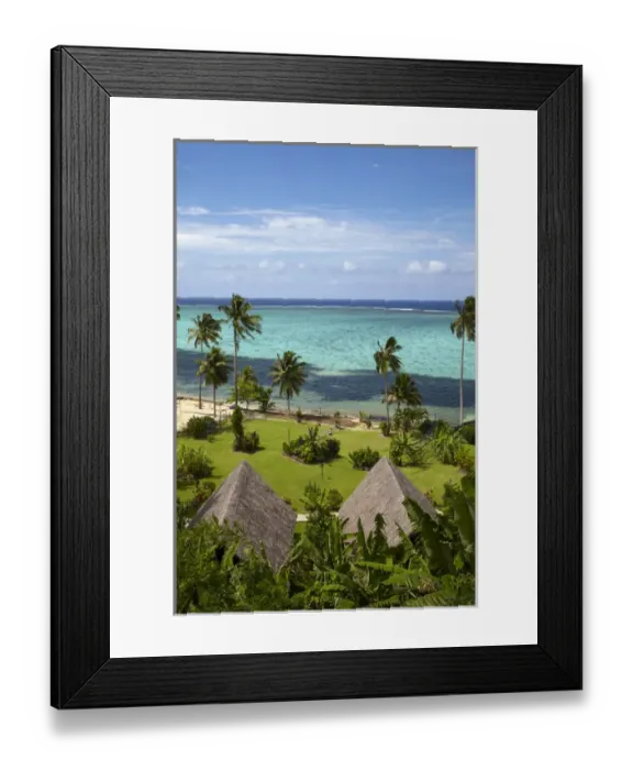Framed Print : Crusoes Retreat and coral reef, Coral Coast, Viti Levu, Fiji, South Pacific (MR) Framed Print : Crusoes Retreat and coral reef, Coral Coast, Viti Levu, Fiji, South Pacific (MR)