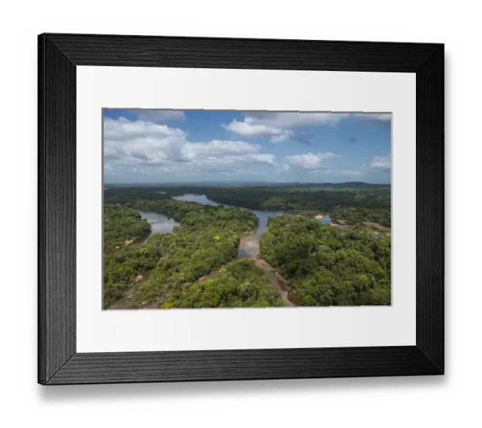 Framed Print : Essequibo River, Iwokrama, Rupununi, GUYANA. Longest river in Guyana
