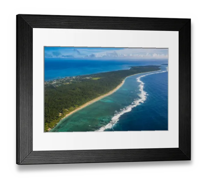 Framed Print : Aerial of HaA'apai, Tonga, South Pacific