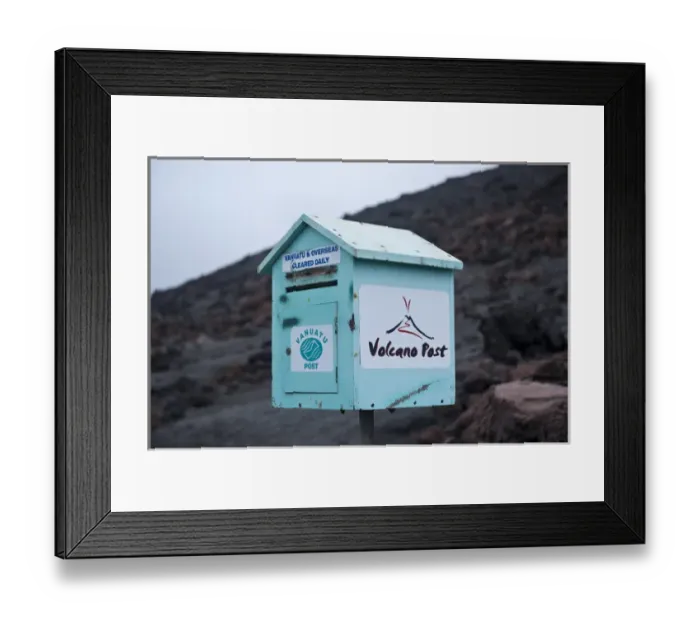Framed Print : The only volcanic post office below Volcano Yasur, Island of Tanna, Vanuatu, South Framed Print : The only volcanic post office below Volcano Yasur, Island of Tanna, Vanuatu, South