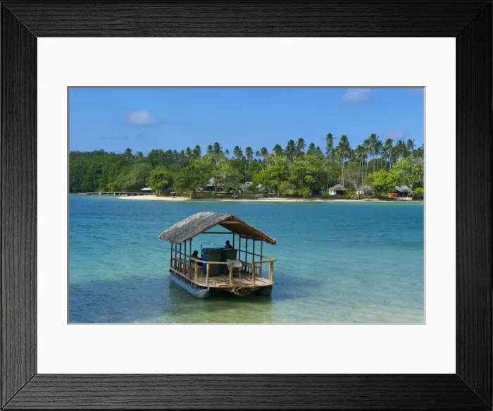 Framed Print : View across the bay to Oyster island, Island of Espiritu Santo, Vanuatu, South Pacific Framed Print : View across the bay to Oyster island, Island of Espiritu Santo, Vanuatu, South Pacific
