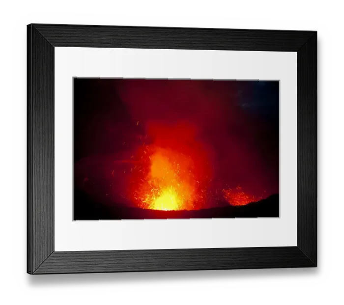 Framed Print : Volcano eruptions at the Volcano Yasur, Island of Tanna, Vanuatu, South Pacific