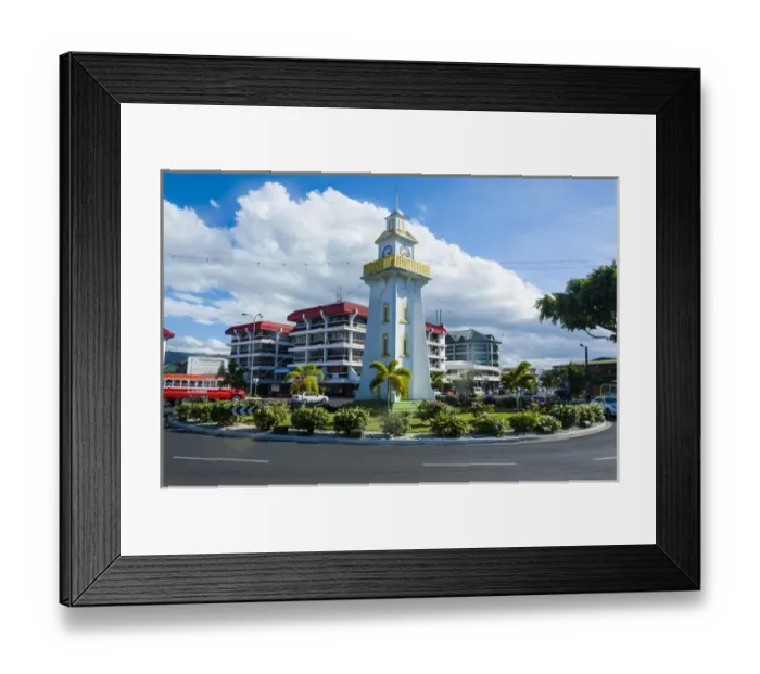 Framed Print : Clock tower in downtown Apia, Upolo, Samoa, South Pacific Framed Print : Clock tower in downtown Apia, Upolo, Samoa, South Pacific