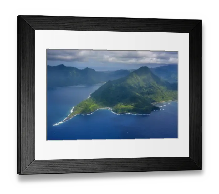 Framed Print : Aerial of the island of Upolo, Samoa, South Pacific