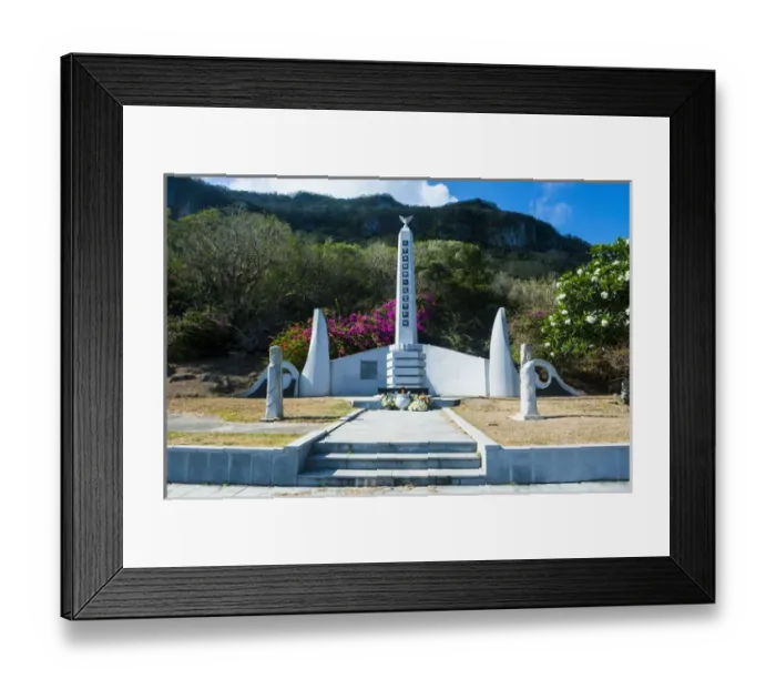 Framed Print : Worldwar II memorial, Saipan, Northern Marianas, Central Pacific