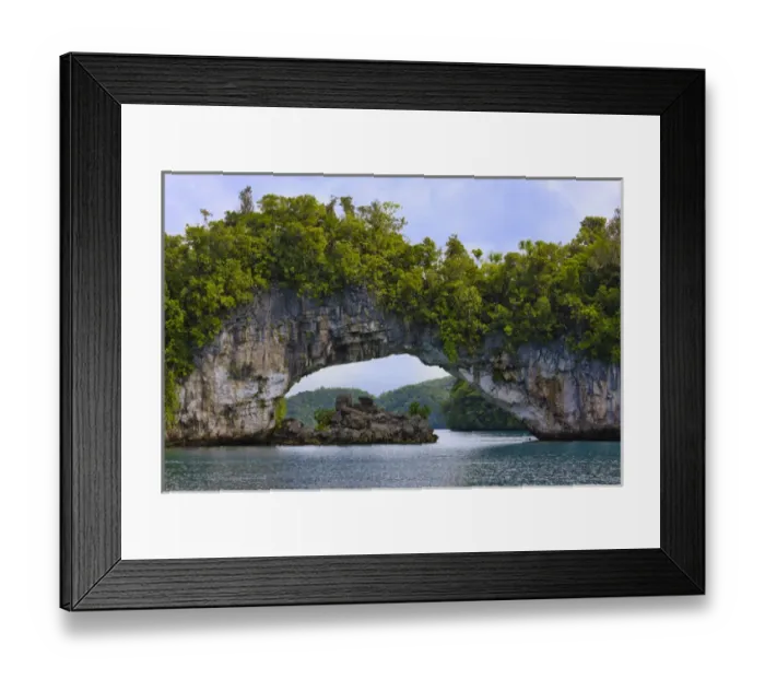 Framed Print : Rock bridge, Rock Islands, Palau