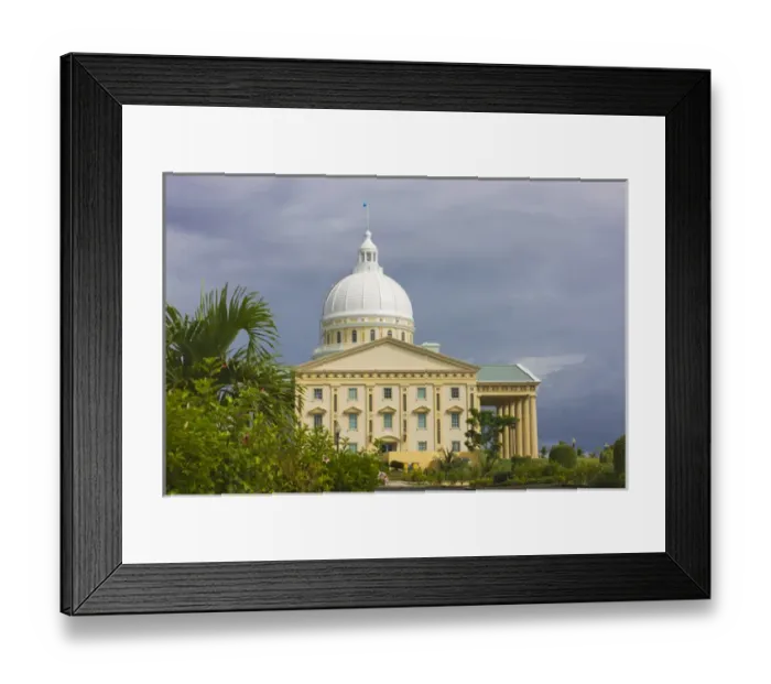 Framed Print : The new $27 million National Capitol complex on the island of Babeldaob, in Melekeok