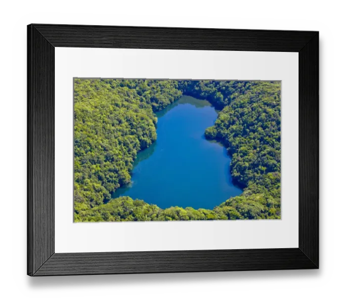 Framed Print : Aerial view of Jelly Fish Lake with Rock Islands, Palau Framed Print : Aerial view of Jelly Fish Lake with Rock Islands, Palau