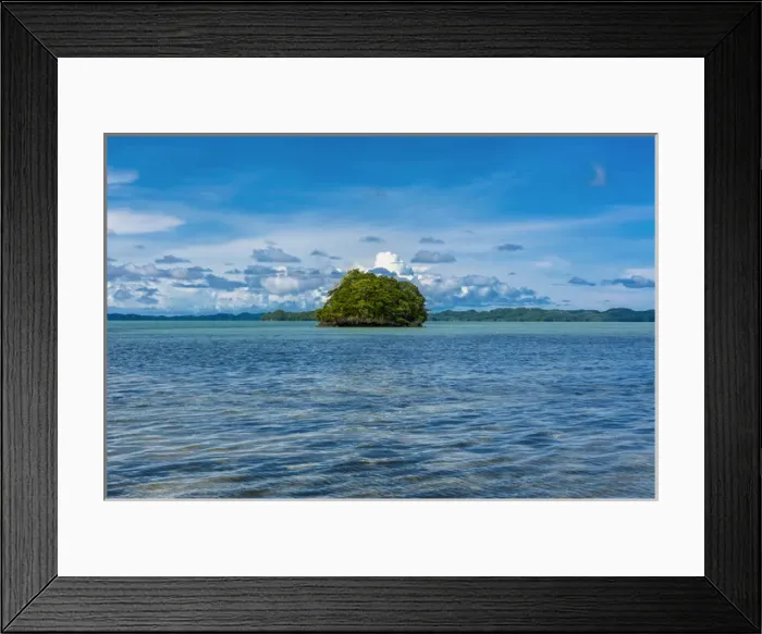 Framed Print : Little rock islet in the famous Rock islands, Palau, Central Pacific