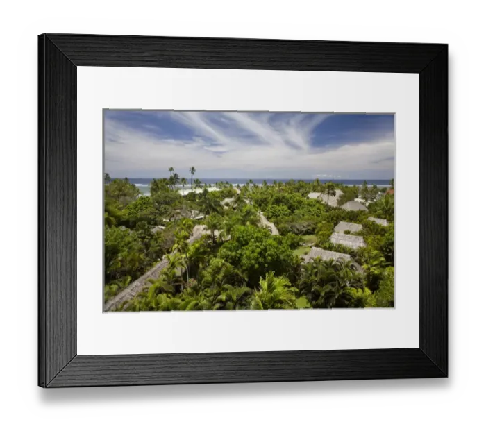 Framed Print : Outrigger on the Lagoon, Coral Coast, Viti Levu, Fiji, South Pacific