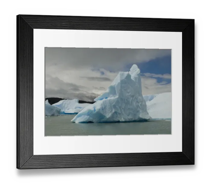 Framed Print : Blue Icebergs seen on Lago, Los Glaciares National Park, Punta Bandera, Port, El Calafate Framed Print : Blue Icebergs seen on Lago, Los Glaciares National Park, Punta Bandera, Port, El Calafate