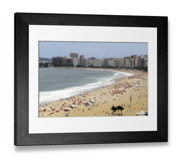 Framed Print : South America, Brazil. Rio de Janiero. Copacabana Beach Framed Print : South America, Brazil. Rio de Janiero. Copacabana Beach