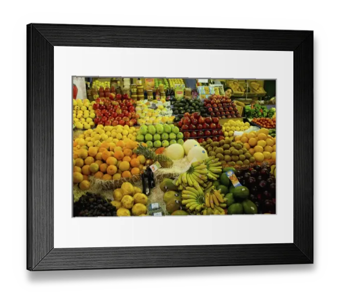 Framed Print : Argentina. Buenos Aires. San Telmo. Mercado San Telmo. Produce stall