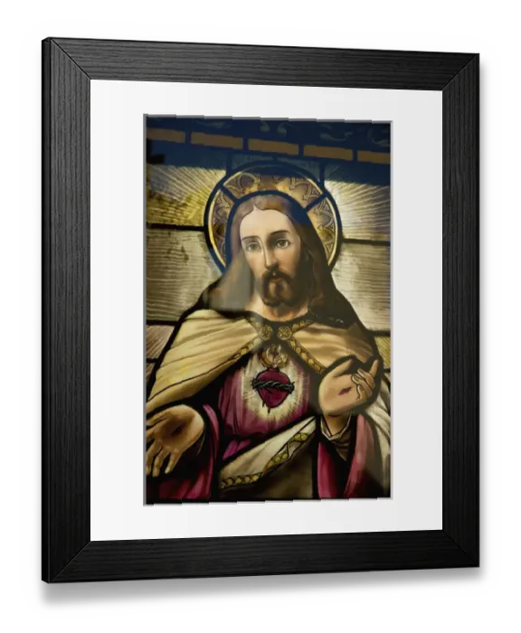 Framed Print : Argentina. Buenos Aires. Recoleta. Recoleta Cemetery. Stained glass on a mausoleum