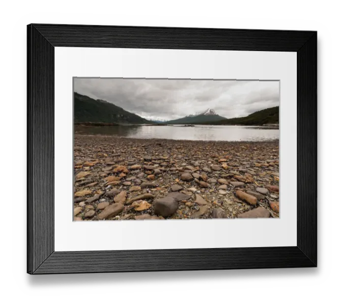 Framed Print : Shoreline near the Drake Passage, Tierra Del Fuego, Patagonia, Argentina