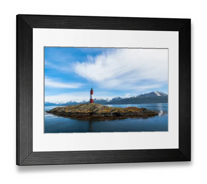 Framed Print : Clouds over lighthouse near Ushuaia, Argentina Framed Print : Clouds over lighthouse near Ushuaia, Argentina