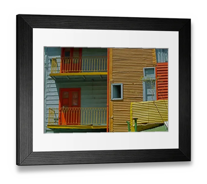 Framed Print : South America, Argentina, Buenos Aires. Colorful architecture of La Boca neighborhood