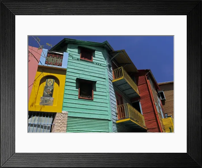 Framed Print : South America, Argentina, Buenos Aires. Colorful architecture of La Boca neighborhood Framed Print : South America, Argentina, Buenos Aires. Colorful architecture of La Boca neighborhood