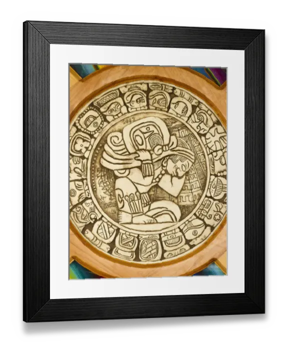 Framed Print : Mayan woodcarving, Belize Framed Print : Mayan woodcarving, Belize