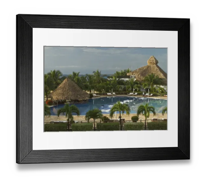 Framed Print : Saltwater pool at resort hotel, Placencia, Belize Framed Print : Saltwater pool at resort hotel, Placencia, Belize