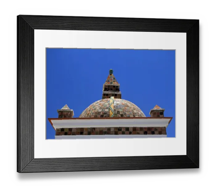 Framed Print : South America, Bolivia, Copacabana. Basilica of Our Lady of Copacabana dome roof