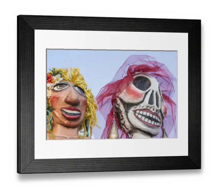 Framed Print : Mexico, San Miguel de Allende. Giant puppets in Mojiganga music celebration. Credit as Framed Print : Mexico, San Miguel de Allende. Giant puppets in Mojiganga music celebration. Credit as