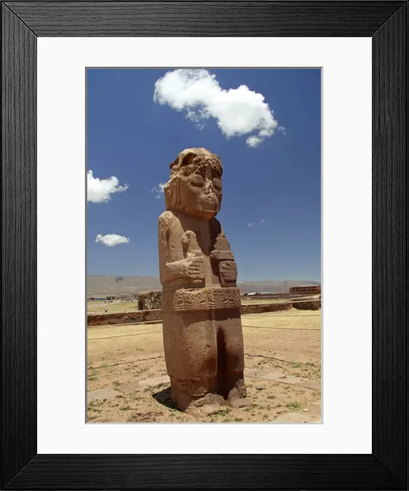 Framed Print : South America, Bolivia, Tiwanaku. Fraile Monolith of Pre-Columbian archaeological site of Tiwanaku Framed Print : South America, Bolivia, Tiwanaku. Fraile Monolith of Pre-Columbian archaeological site of Tiwanaku