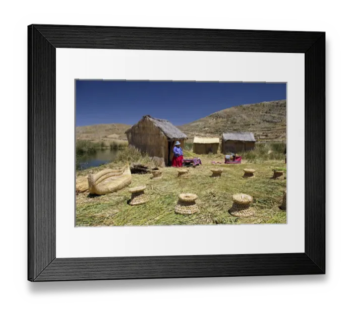 Framed Print : South America, Bolivia, Lake Titicaca. Uros floating reed islands of Lake Titicaca Framed Print : South America, Bolivia, Lake Titicaca. Uros floating reed islands of Lake Titicaca