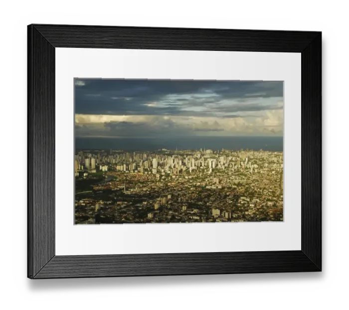 Framed Print : Brazil, Pernambuco, Recife, citiscape from the airplane Framed Print : Brazil, Pernambuco, Recife, citiscape from the airplane