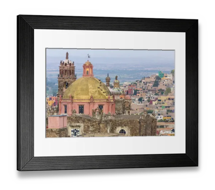 Framed Print : Mexico, San Miguel de Allende. Overview of church dome and city Framed Print : Mexico, San Miguel de Allende. Overview of church dome and city