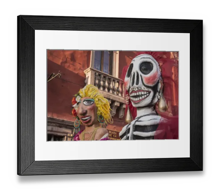 Framed Print : Mexico, San Miguel de Allende. Giant puppets in Mojiganga music celebration. Credit as Framed Print : Mexico, San Miguel de Allende. Giant puppets in Mojiganga music celebration. Credit as