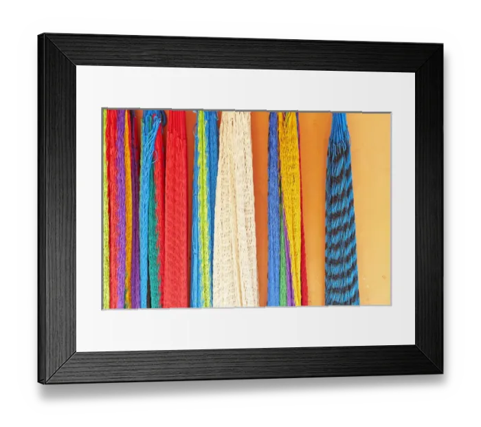 Framed Print : Mexico, Jalisco. Colorful hammocks sold by street vendors Framed Print : Mexico, Jalisco. Colorful hammocks sold by street vendors