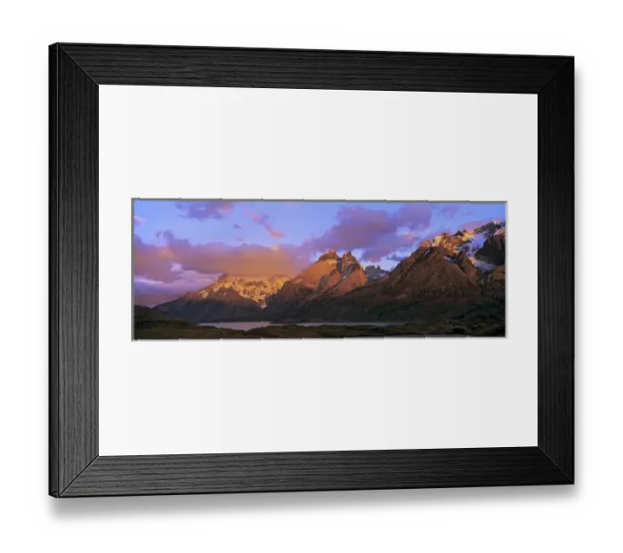 Framed Print : Cumbres, Torres and Cuernos del Paine in the Paine Mountains during sunrise with Lago Nordenskjoeld Framed Print : Cumbres, Torres and Cuernos del Paine in the Paine Mountains during sunrise with Lago Nordenskjoeld