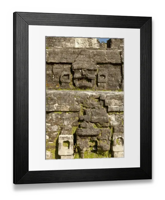 Framed Print : Craving on side of ruin. Located 30 miles from Belize City, Altun Ha is a Mayan site