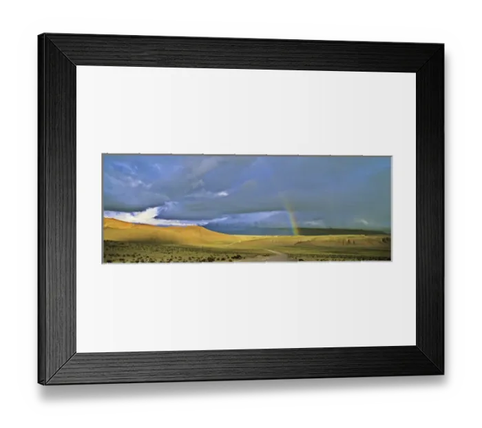 Framed Print : Dirt Road with rainbow, Altiplano, Chile, near Salar de Surire... America, South America Framed Print : Dirt Road with rainbow, Altiplano, Chile, near Salar de Surire... America, South America