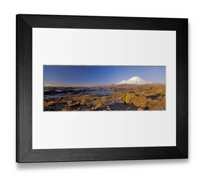 Framed Print : Vulcano Parinacota (6342m) and Pomerape (6286m) and the Lagunas de Cotacotani, Chile Framed Print : Vulcano Parinacota (6342m) and Pomerape (6286m) and the Lagunas de Cotacotani, Chile
