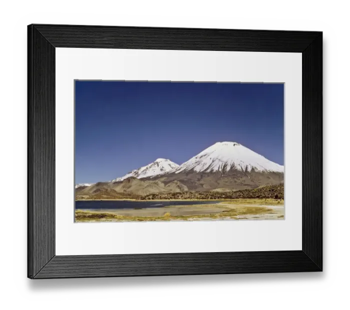 Framed Print : Vulcano Parinacota (6342m) and Pomerape (6286m) Chile are part of the Lauca National Framed Print : Vulcano Parinacota (6342m) and Pomerape (6286m) Chile are part of the Lauca National
