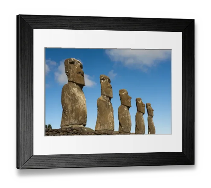 Framed Print : Ahu Akivi, Rapa Nui, Easter Island, Chile