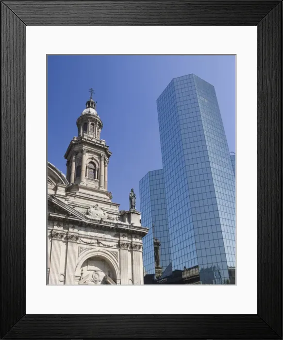 Framed Print : Santiago. Chile. South America. Metropalitan Cathedral (La Catedral Metropolitana)